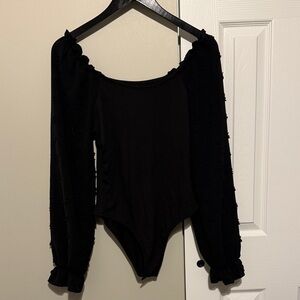Black Long Sleeve Bodysuit